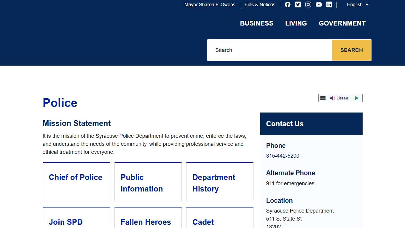 Police – City of Syracuse